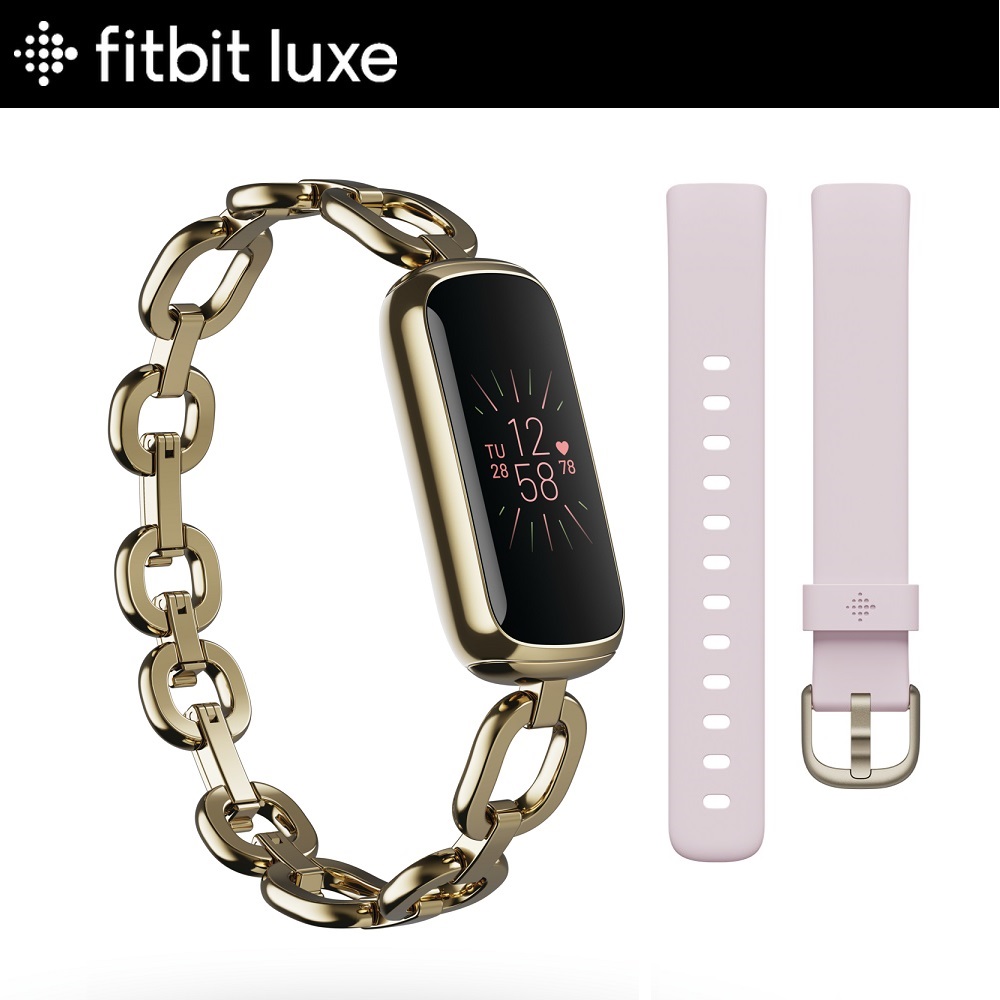 fitbit Luxe フィットビット ラックス スペシャルエディション gorjana ソフトゴールド パーカーリンクブレスレット 替えベルト付 FB422GLPK 【安心のメーカー1年保証】
