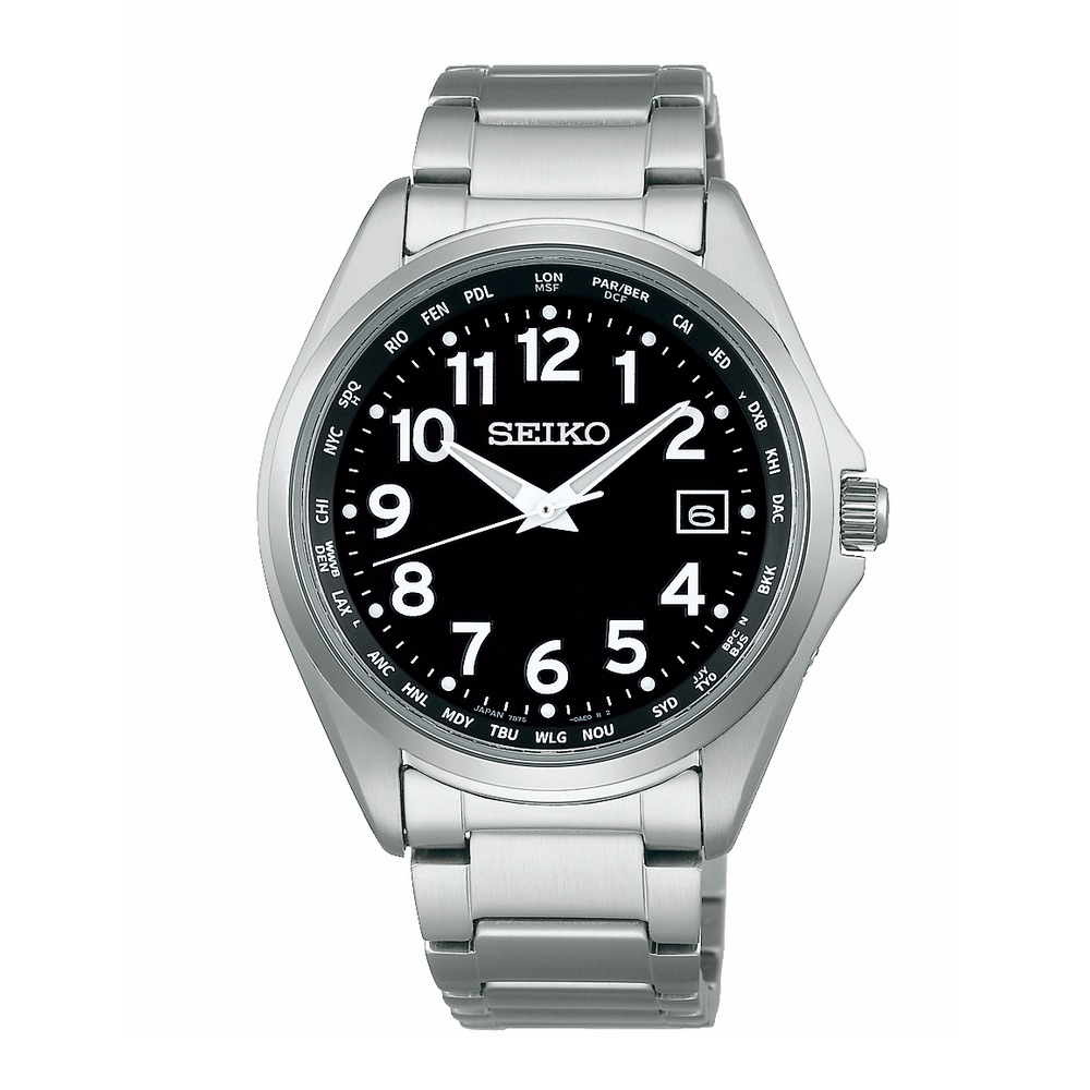 SEIKO SELECTION セイコーセレクション 腕時計 メンズ ソーラー電波 アラビア数字 ブラック シルバー SBTM329 【安心の3年保証】