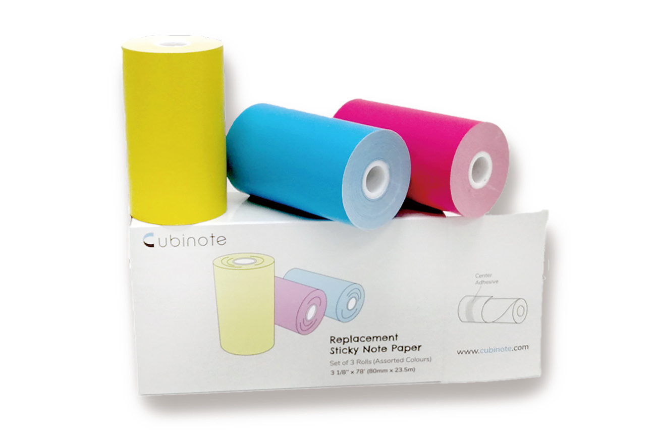 Cubinote Paper 3Pack Yellow Pink Blue