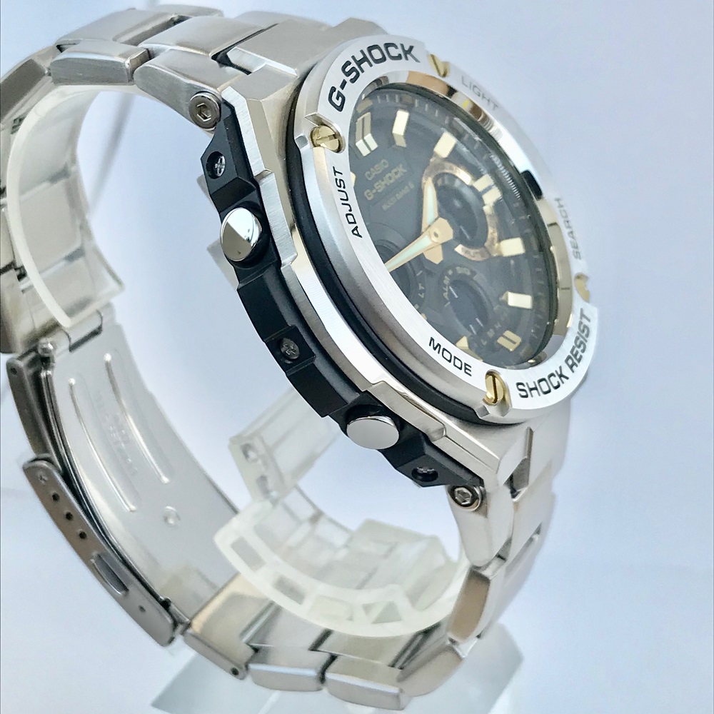 CASIO カシオ G-SHOCK Gショック G-STEEL ソーラー電波 シルバー GST