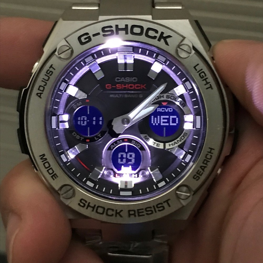 CASIO カシオ G-SHOCK Gショック G-STEEL ソーラー電波 シルバー GST-W110D-1AJF 【安心の3年保証】