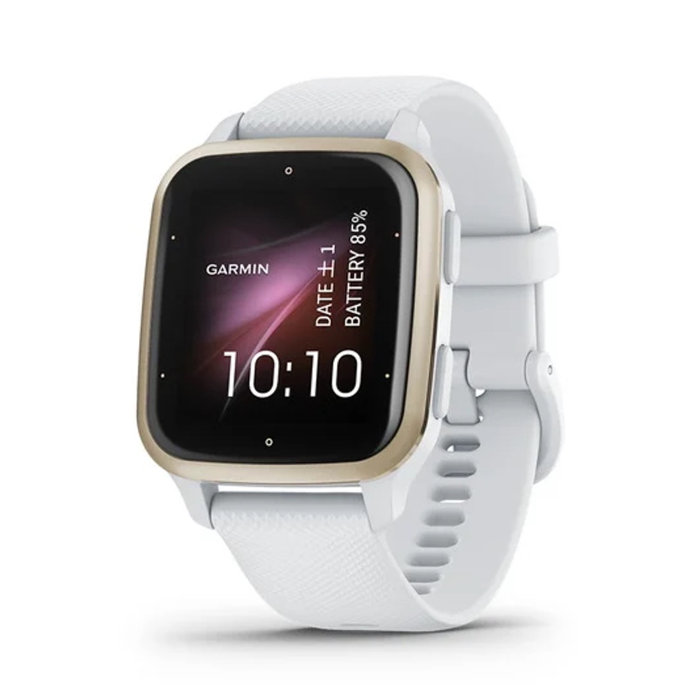 GARMIN ガーミン Venu Sq 2 ヴェニュー エスキュー2 White/Cream Gold ...