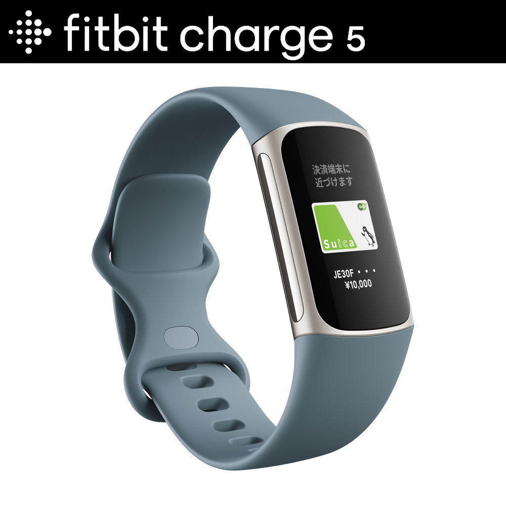 fitbit Charge5 フィットビット チャージ5 スチールブルー / プラチナ FB421SRBU-FRCJK 【安心のメーカー1年保証】 |  タイムタイムオンラインストア