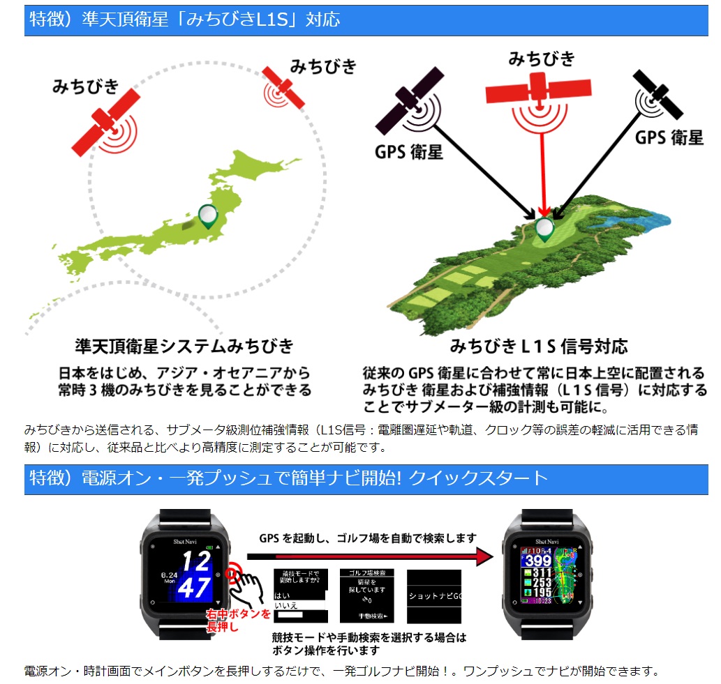 ShotNavi ショットナビ HuG Beyond Lite ハグ ビヨンド ライト 腕時計型GPSゴルフナビ ホワイト 【安心のメーカー1年保証】  | タイムタイムオンラインストア