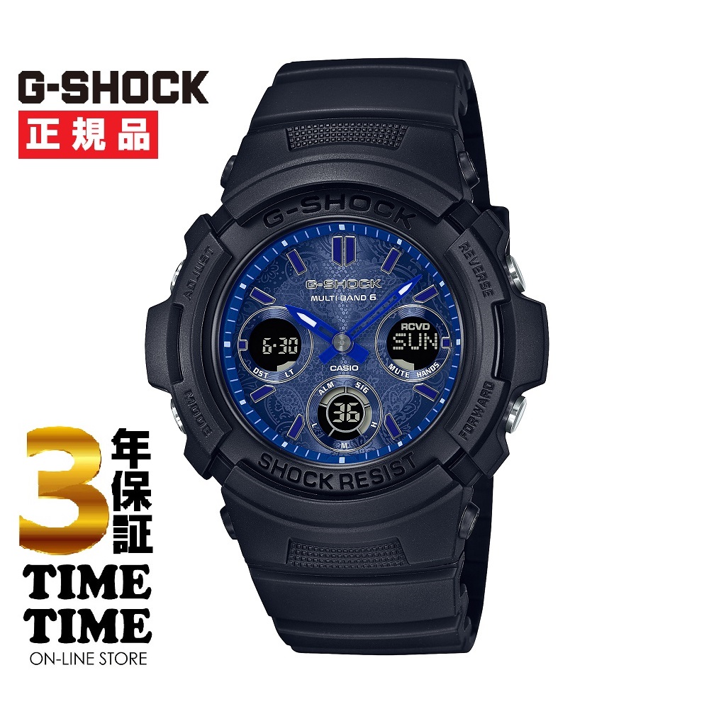 CASIO カシオ G-SHOCK Gショック BLUE PAISLEY series AWG-M100SBP-1AJF 【安心の3年保証】