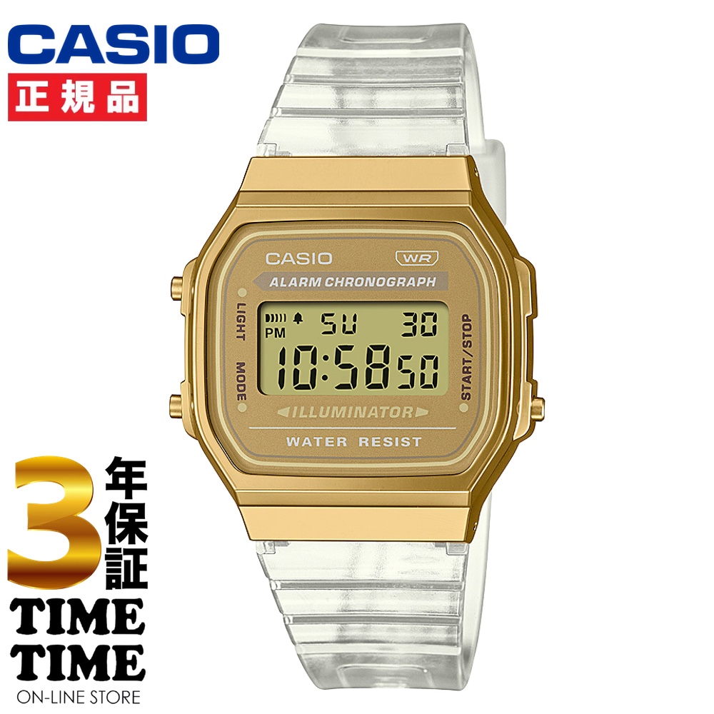 CASIO CLASSIC カシオクラシック ゴールド スケルトンバンド A168XESG-9AJF 【安心の3年保証】