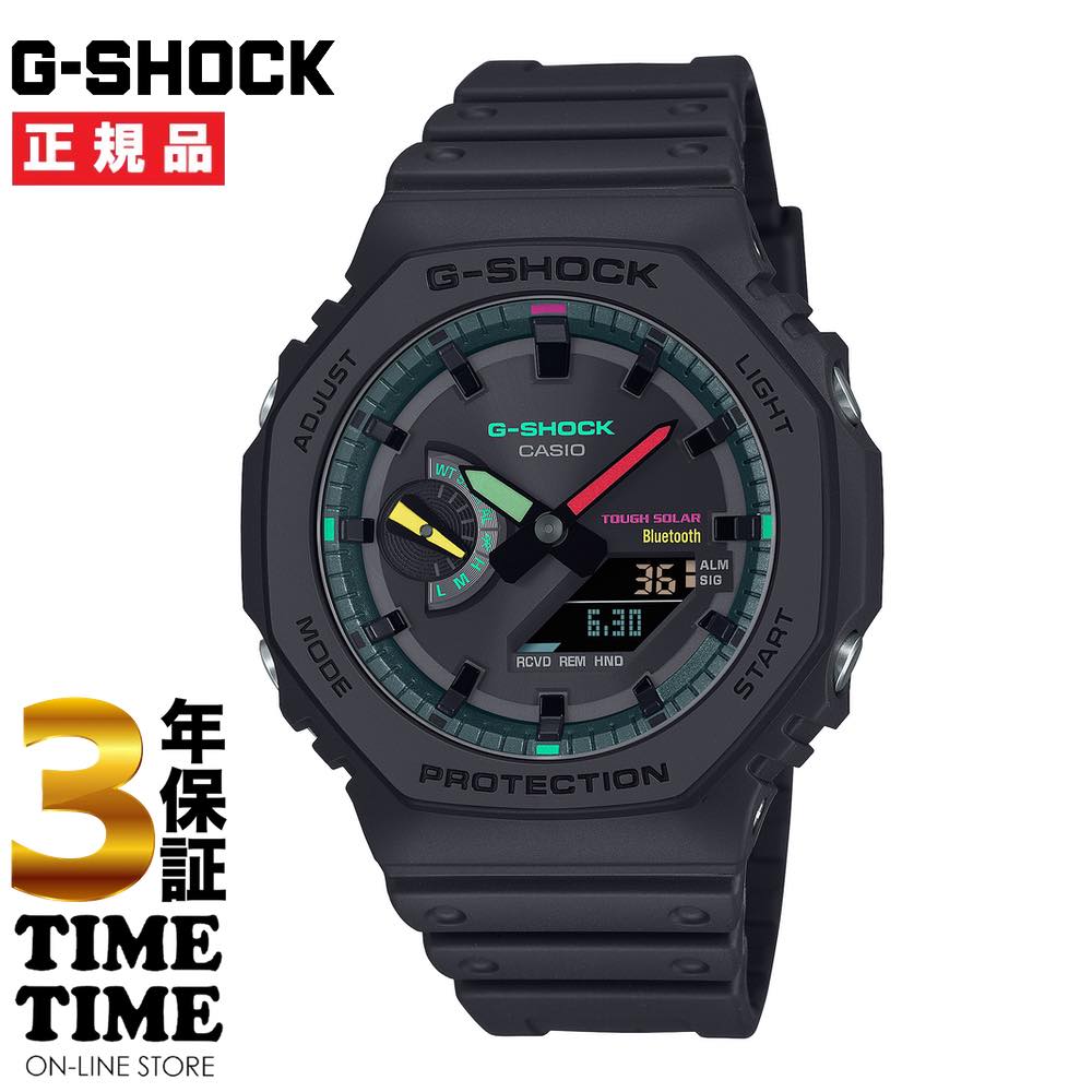 CASIO カシオ G-SHOCK Gショック Multi Fluorescent color series ソーラー ブラック GA-B2100MF-1AJF 【安心の3年保証】