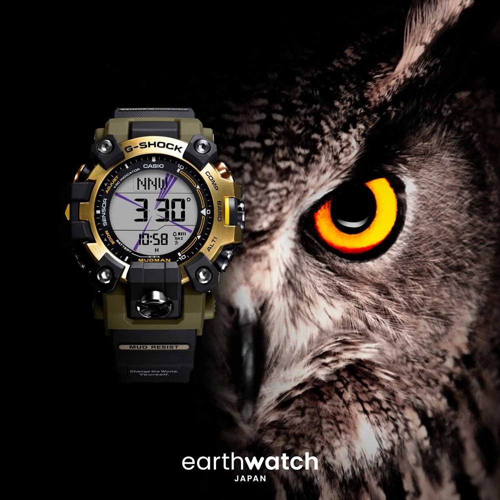 CASIO カシオ G-SHOCK Gショック MUDMAN Love The Sea And The Earth ソーラー電波 シマフクロウ GW-9501KJ-8JR 【安心の3年保証】