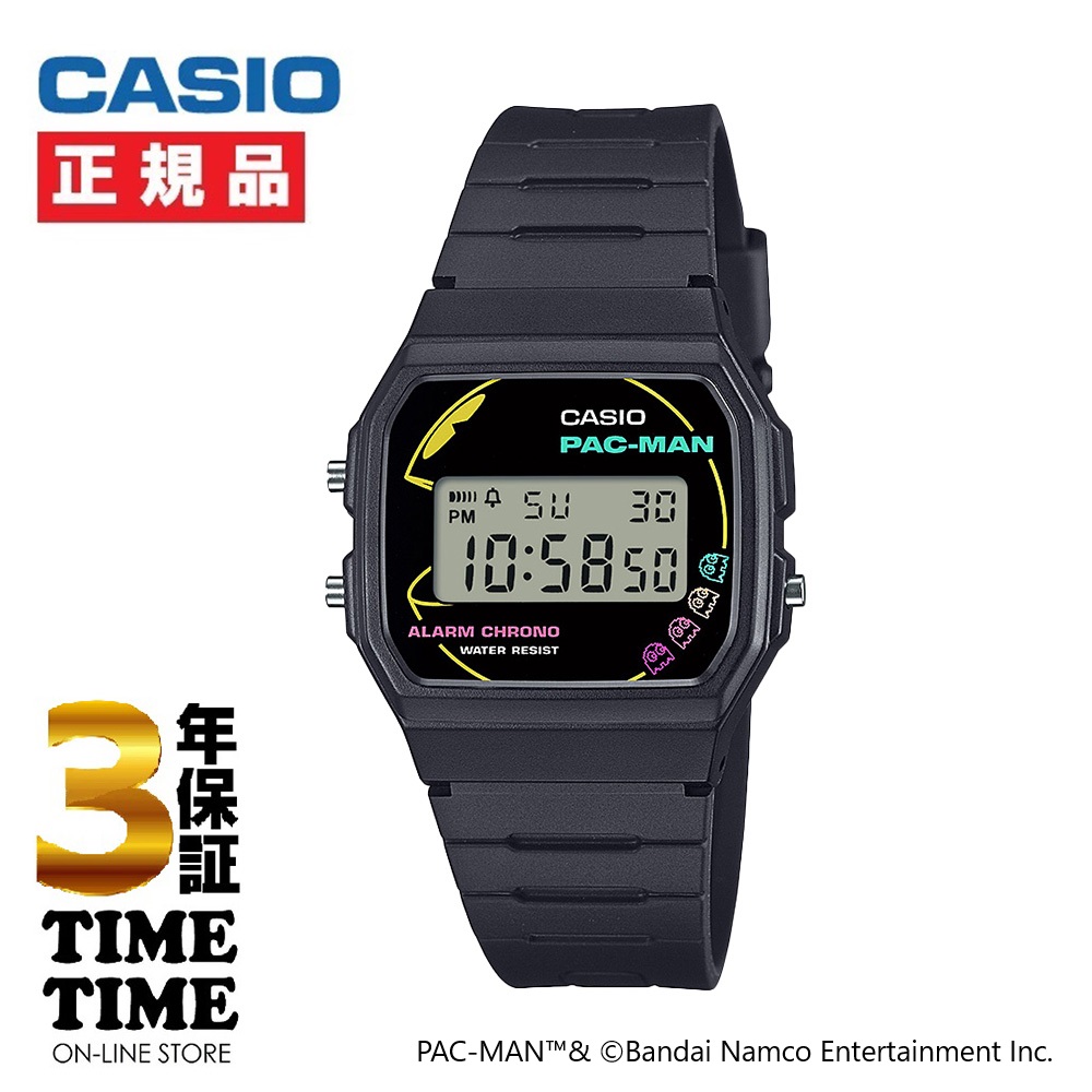 12/13発売！予約受付中！CASIO カシオ CASIO CLASSIC カシオクラシック 「PAC-MAN」コラボレーションモデル ブラック F-91WPC-1AJR 【安心の3年保証】