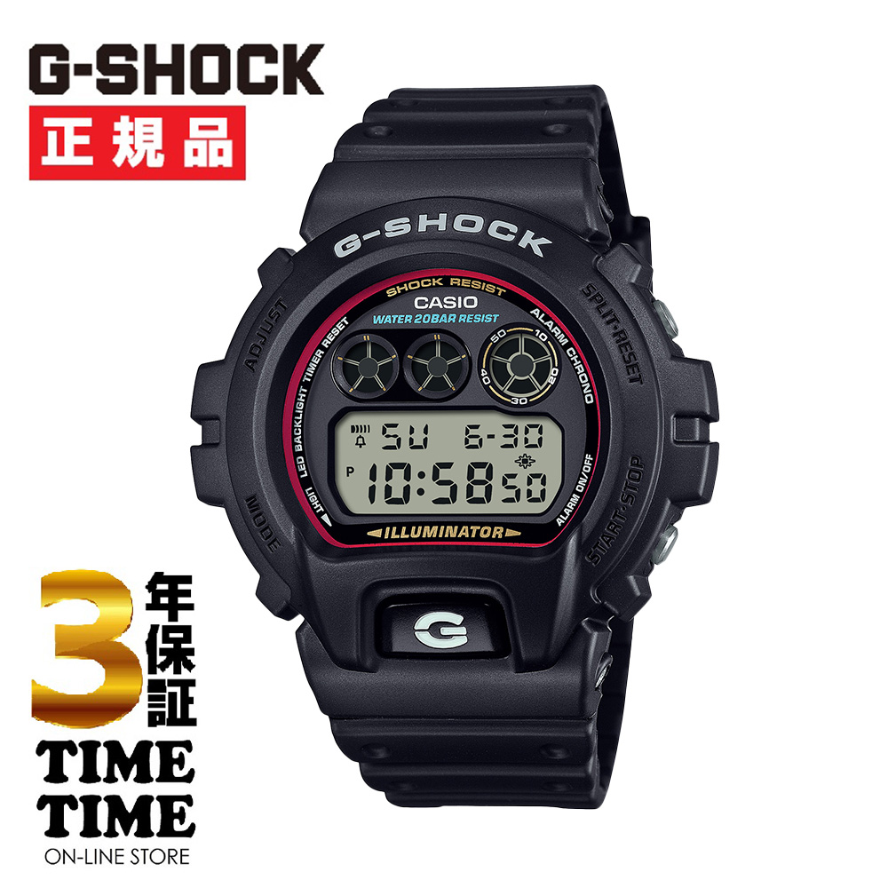 CASIO カシオ G-SHOCK Gショック Iconic Styles 初代G-SHOCKカラーモデル メンズ デジタル ブラック DW-6900RL-1JF 【安心の5年保証】