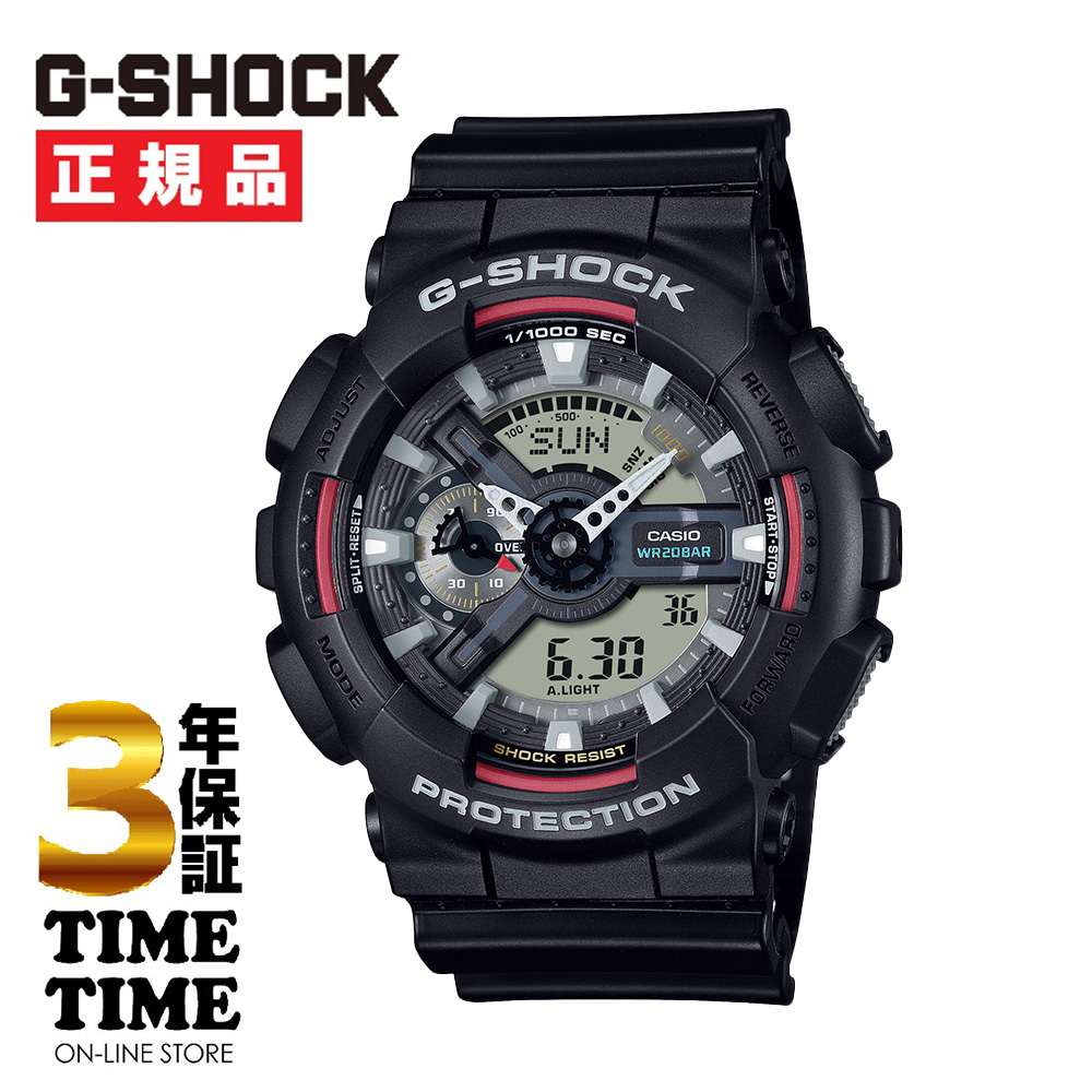 CASIO カシオ G-SHOCK Gショック Iconic Styles 初代G-SHOCKカラーモデル メンズ デジタル ブラックGA-110RL-1AJF 【安心の5年保証】