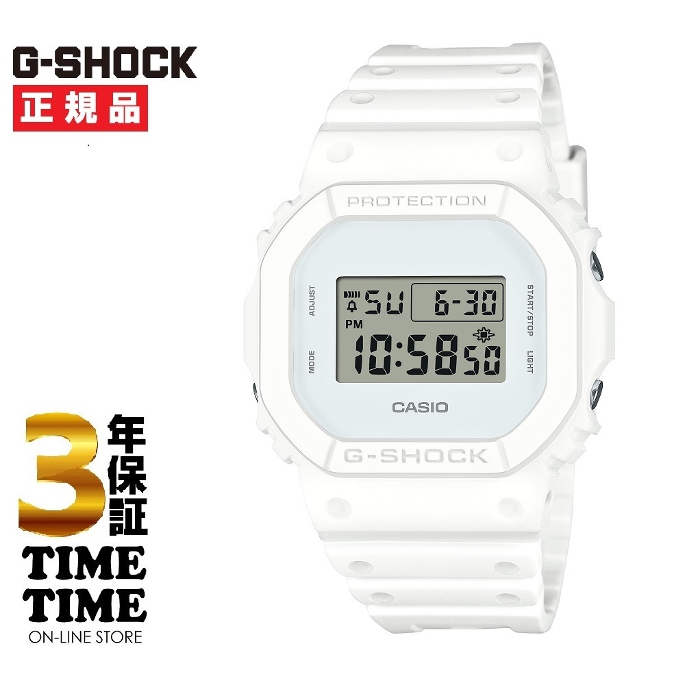 CASIO カシオ G-SHOCK Gショック メンズ デジタル オールホワイト DW-5600WW-7JF【安心の5年保証】ギフト人気