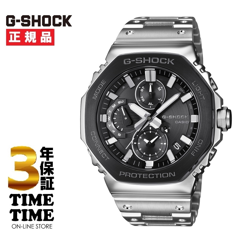 CASIO カシオ G-SHOCK Gショック フルメタル シルバー ブラックベゼル クロノグラフ GMC-B2100BT-1AJF 【安心の5年保証】