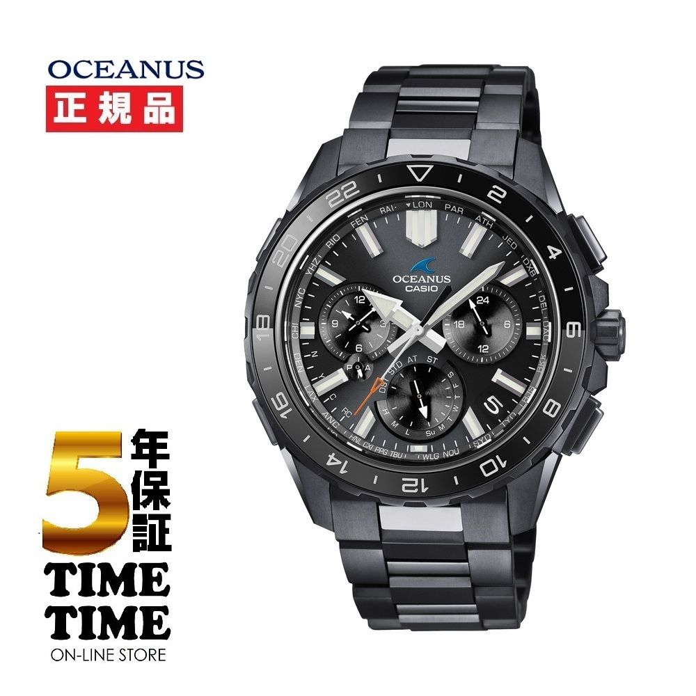 10/16発売！予約受付中！CASIO カシオ OCEANUS オシアナス CACHALOT カシャロ ソーラー電波 チタン ブラック OCW-P3000-2AJF【安心の5年保証】