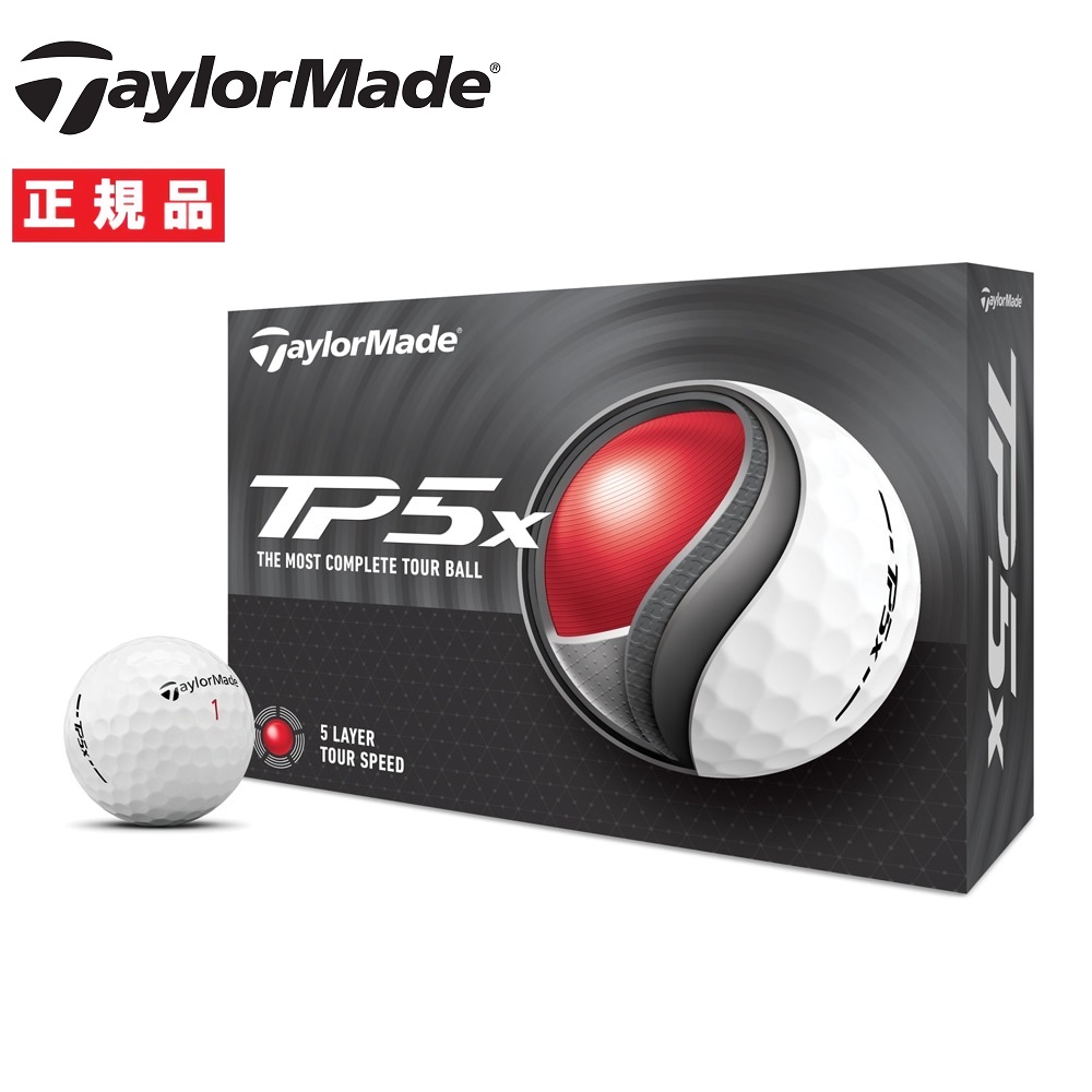 TaylorMade テーラーメイド TP5x 2024年モデル ゴルフボール 1ダース（12球入り） ホワイト N0803801 日本正規品
