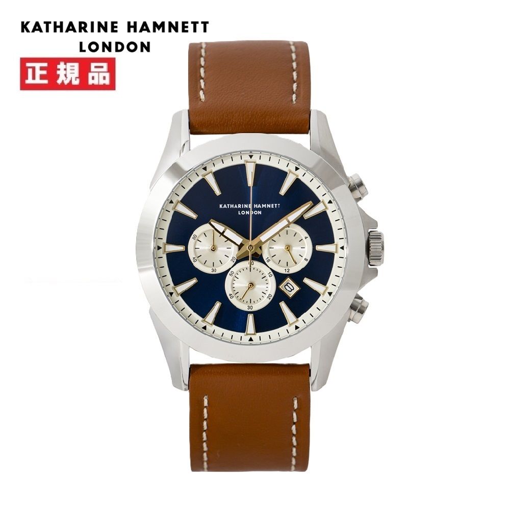 KATHARINE HAMNETT キャサリンハムネット タイムタイム 限定モデル 茶カーフレザー KH20J964