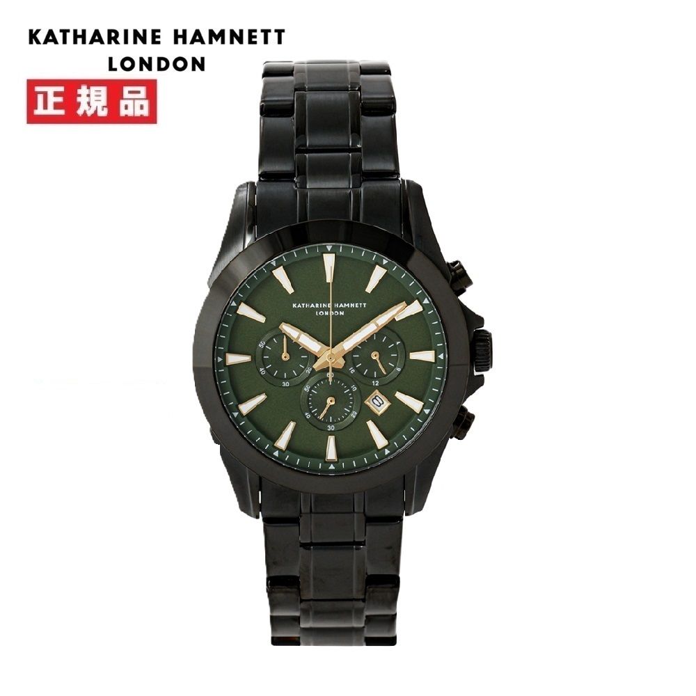KATHARINE HAMNETT キャサリンハムネット タイムタイム 限定モデル 黒SSブレス KH23J9B94