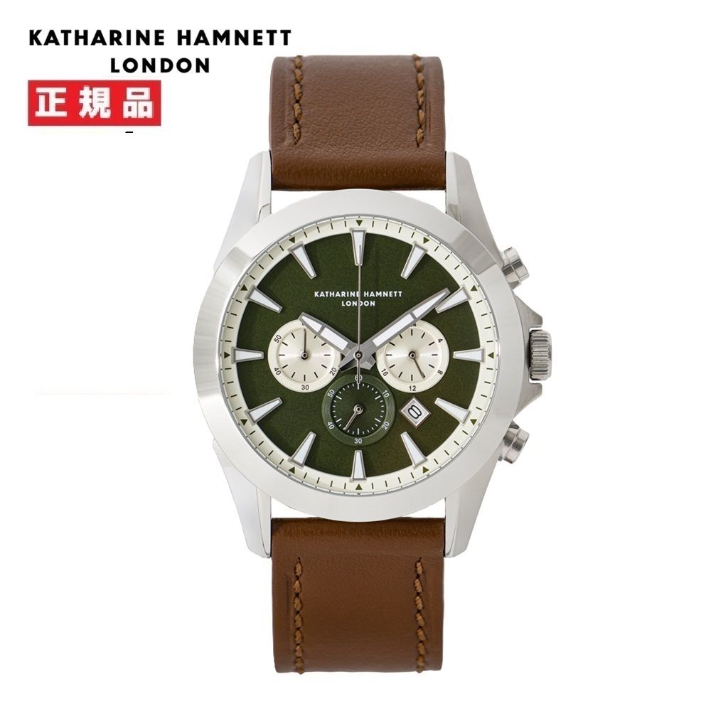 KATHARINE HAMNETT キャサリンハムネット タイムタイム 限定モデル 茶カーフレザー KH20J994