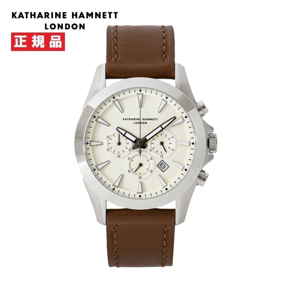KATHARINE HAMNETT キャサリンハムネット タイムタイム 限定モデル 茶カーフレザー KH20J904