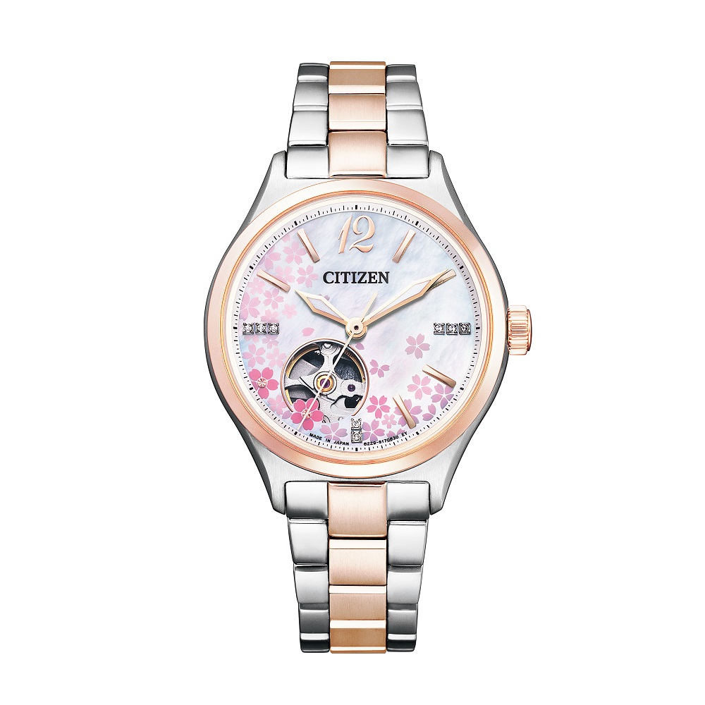 ＜リングノート付き＞CITIZEN COLLECTION シチズンコレクション メカニカル 「SAKURA」 PC1014-51D 数量限定1,500本 【安心の3年保証】 腕時計