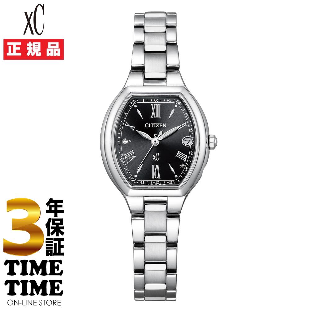 CITIZEN シチズン ｘC クロスシー basic collection エコ・ドライブ電波 トノー型 ブラック シルバー ES9360-66E 【安心の5年保証】