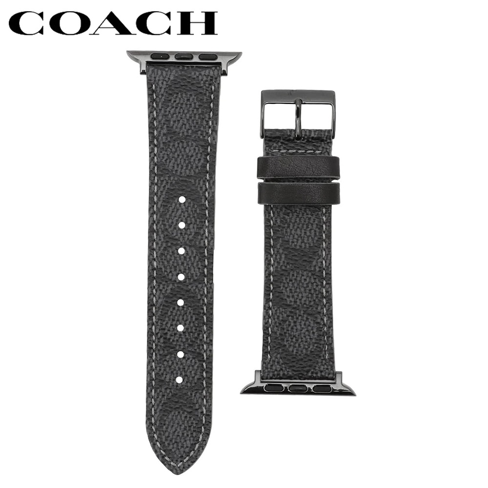 COACH コーチ Apple Watch用ベルト Black Signature Canvas 42mm/44mm対応 14700044