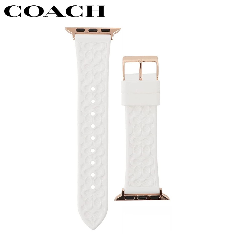 COACH コーチ Apple Watch用ベルト White Texture Rubber 38mm/40mm対応 14700041