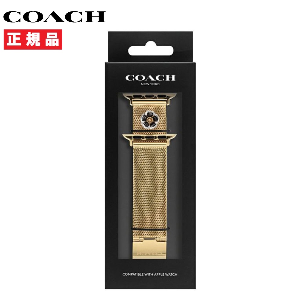 COACH コーチ Apple Watch用 ベルト バンド 38mm/40mm/41mm 対応 レディース ゴールド メッシュステンレス 14700206