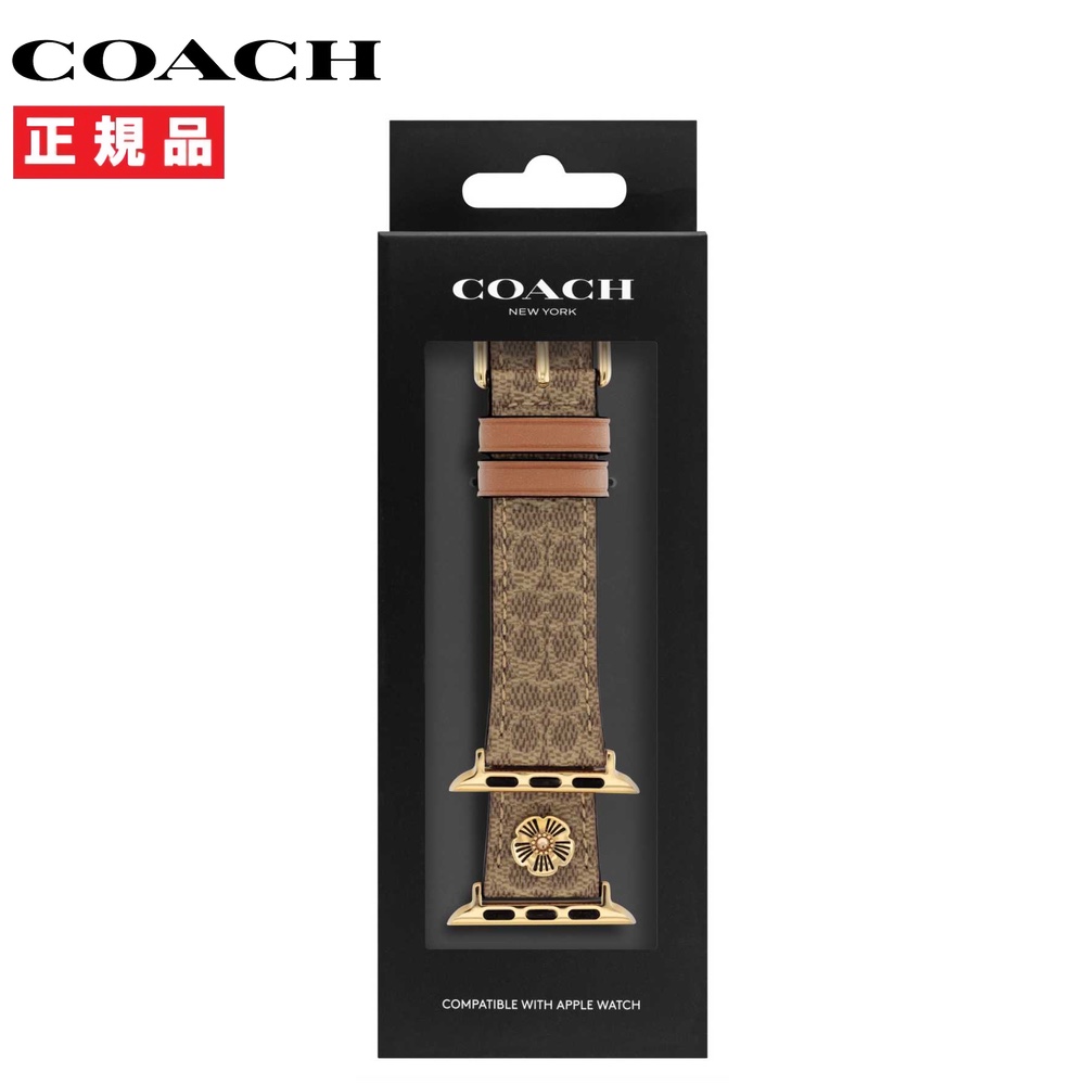 COACH コーチ Apple Watch用 ベルト バンド 38mm/40mm/41mm 対応 レディース ブラウン キャンバス 14700235