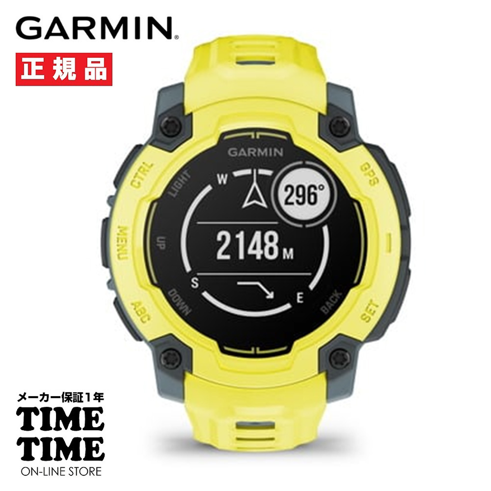 GARMIN ガーミン Instinct E インスティンクトE 45mm Electric Lime GPS スマートウォッチ アウトドア 010-02933-22【安心のメーカー1年保証】