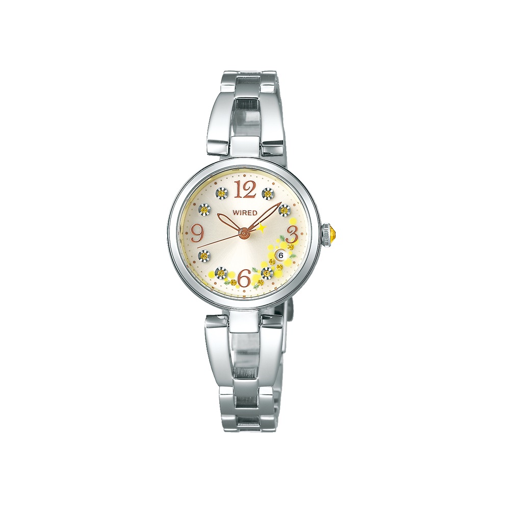 WIRED ｆ ワイアードｆ AGEK742 ミモザの日限定モデル【安心の3年保証】 腕時計