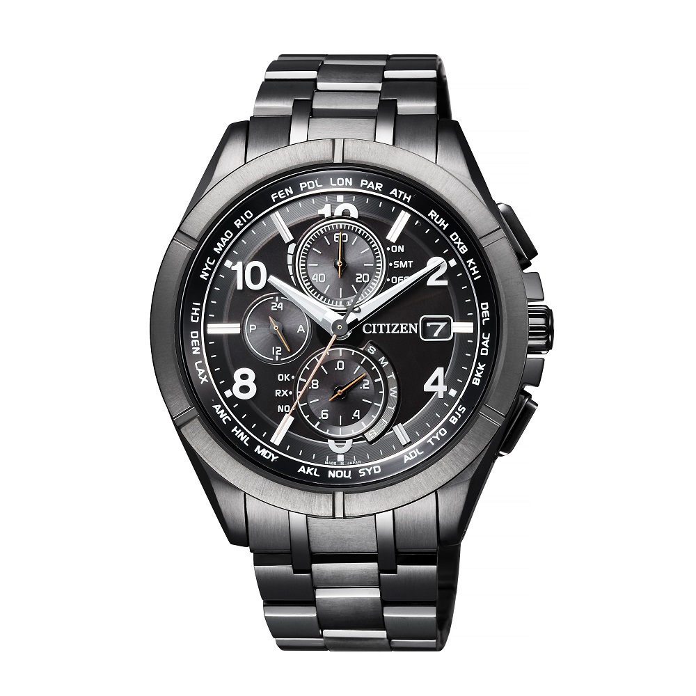 ＜リングノート付き＞CITIZEN シチズン ATTESA アテッサ Black Titanium Series AT8166-59E 【安心の3年保証】 腕時計