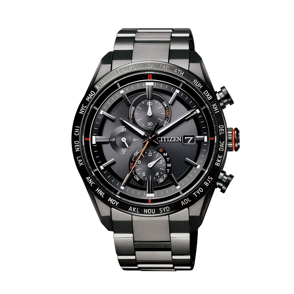＜リングノート付き＞CITIZEN シチズン ATTESA アテッサ ACT Line Black Titanium Series AT8185-62E 【安心の3年保証】 腕時計