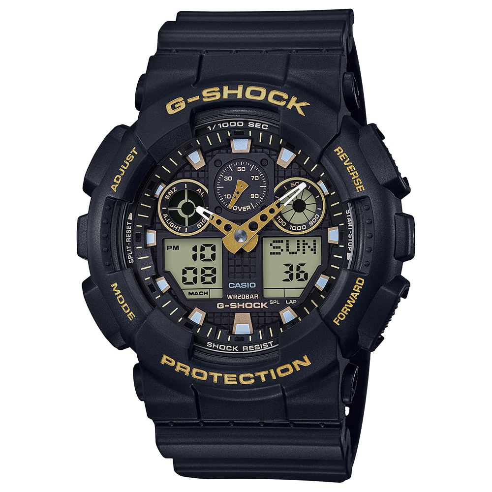 CASIO カシオ G-SHOCK Gショック GA-100GBX-1A9JF BLACK&GOLD【安心の3年保証】 腕時計