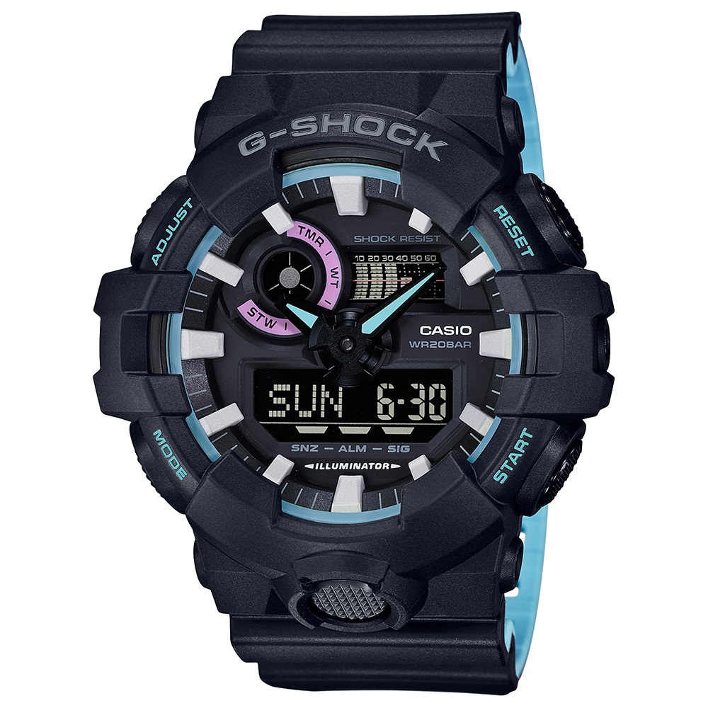 CASIO カシオ G-SHOCK Gショック GA-700PC-1AJF Neon accent color【安心の3年保証】 腕時計