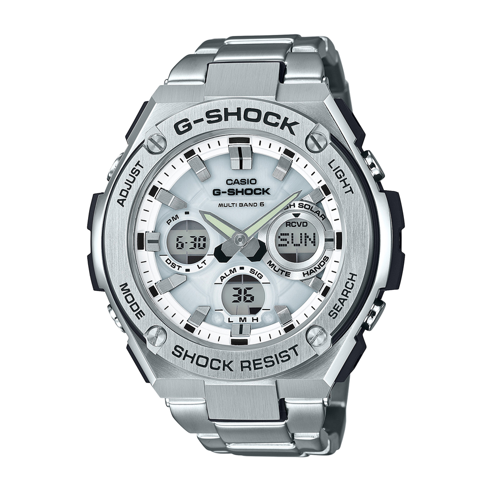 CASIO カシオ G-SHOCK Gショック G-STEEL ソーラー電波 シルバー GST-W110D-7AJF 【安心の5年保証】